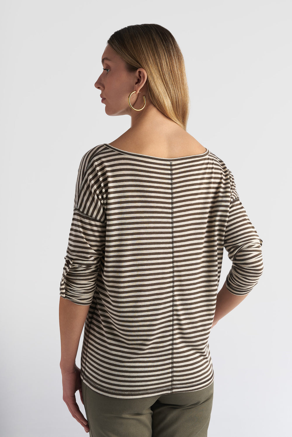 Striped Button Front Top