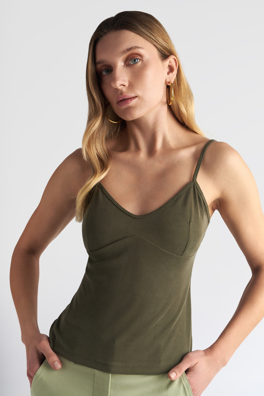 Strappy V-neck Tank Top