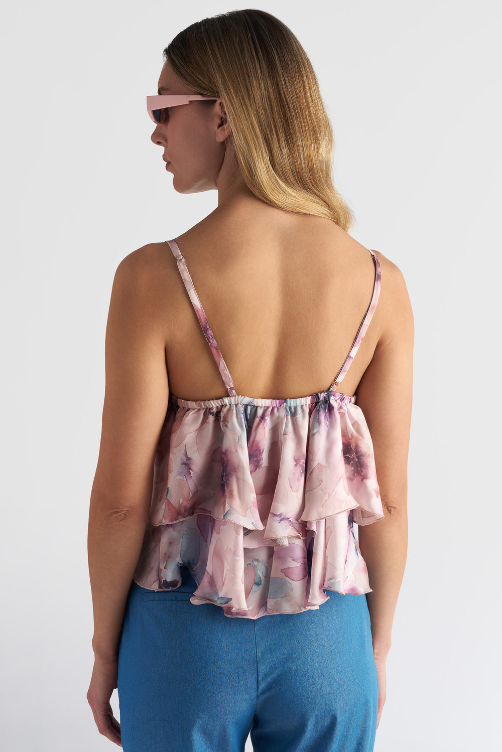 Double Ruffle Floral Top