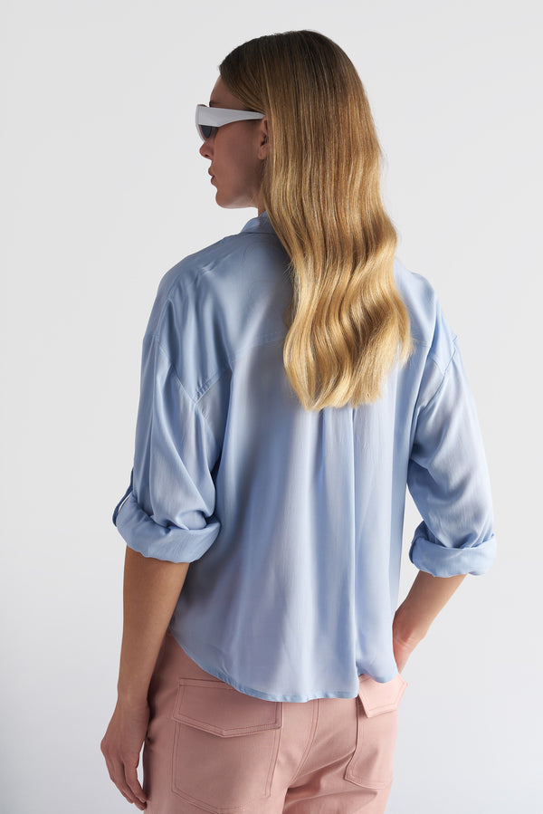 V-Neck Shirt With Twisted Knot Detail