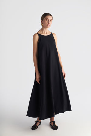 Backless Long Tencel Dress