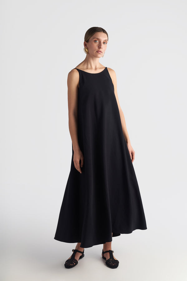 Backless Long Tencel Dress