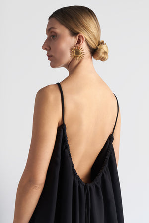 Backless Long Tencel Dress