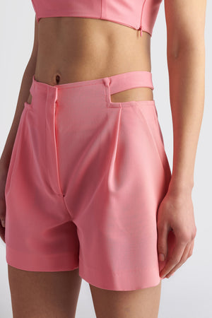 Cut-Out Waist Shorts