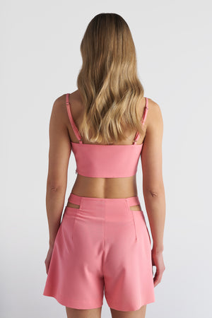 Cut-Out Waist Shorts