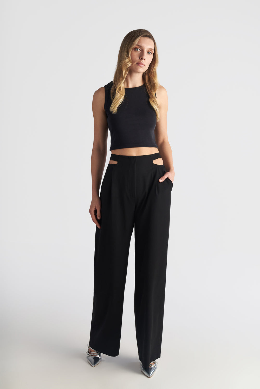 Cut-Out Waist Trousers