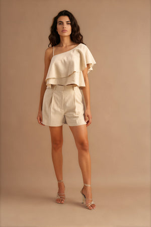 Dune Linen Shorts Sand