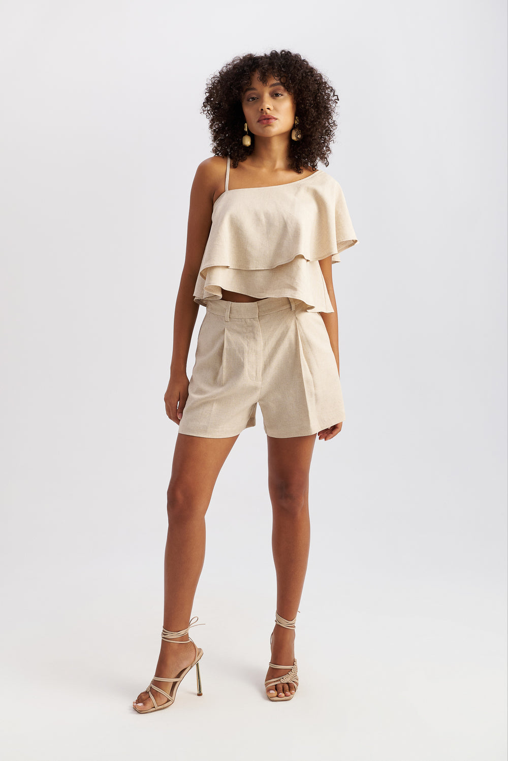 Dune Linen Shorts Sand