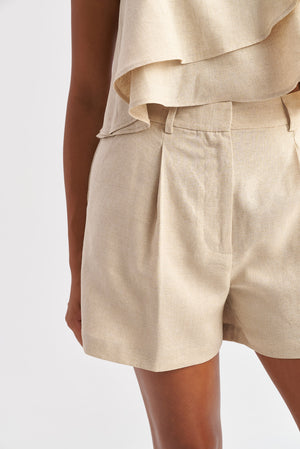 Dune Linen Shorts Sand