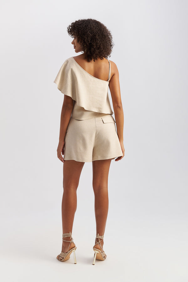 Dune Linen Shorts Sand