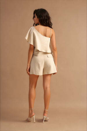 Dune Linen Shorts Sand