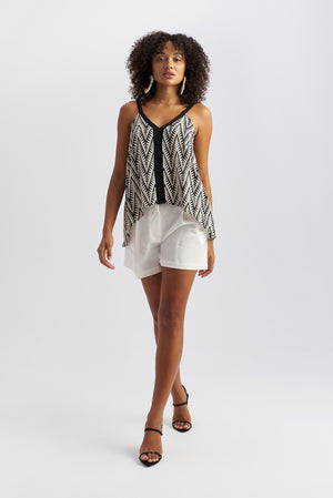 Dune Linen Shorts White