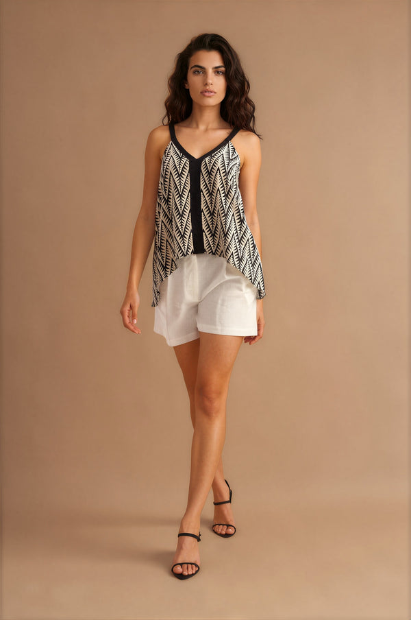 Dune Linen Shorts White