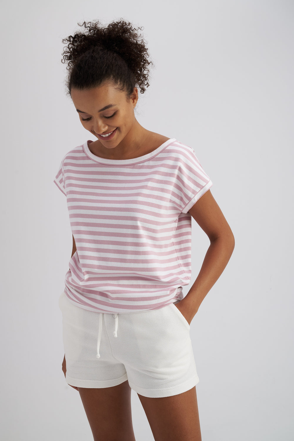 Striped T-shirt With Side Detail