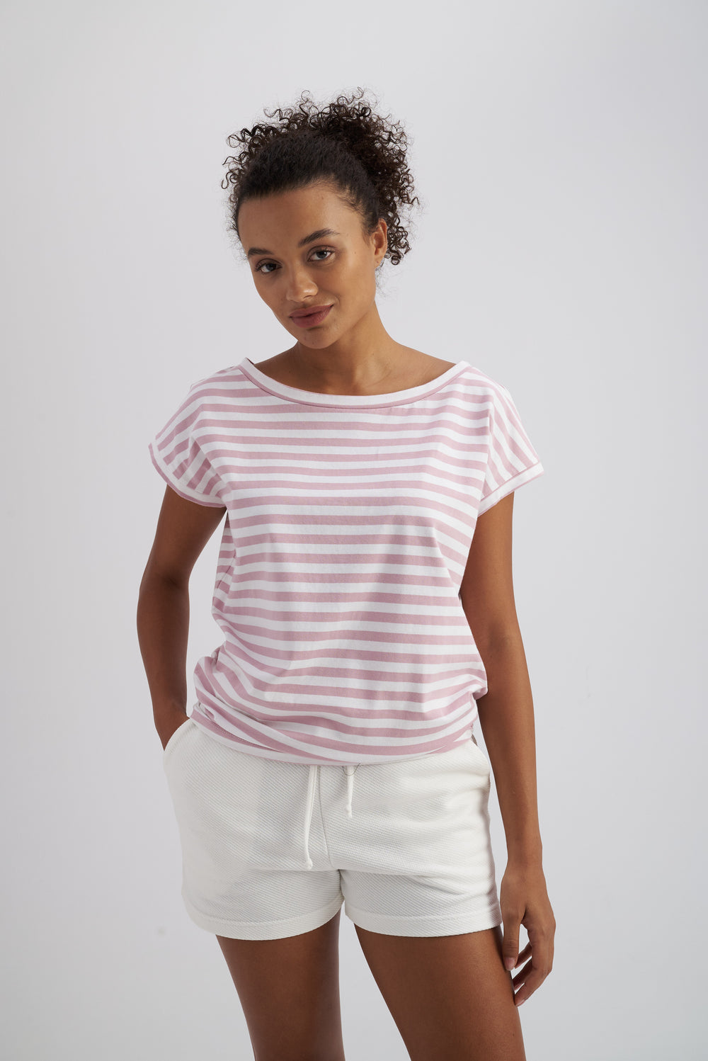Striped T-shirt With Side Detail