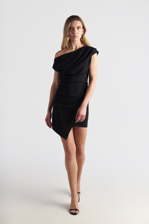 Short Drape Detail Mini Dress