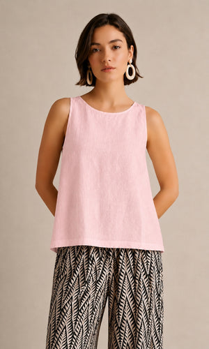 Linen Layered Back Top