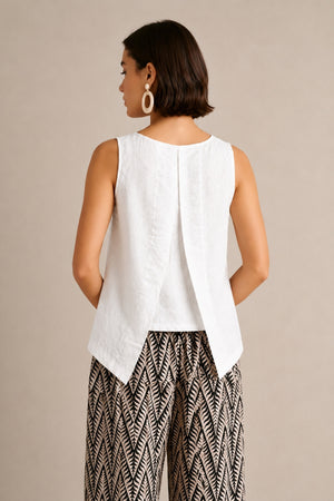 Linen Layered Back Top