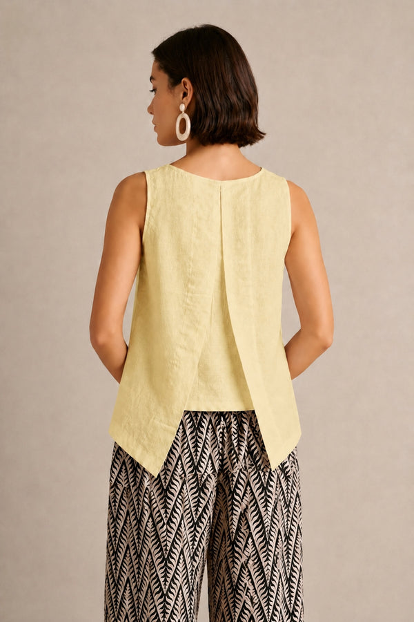 Linen Layered Back Top