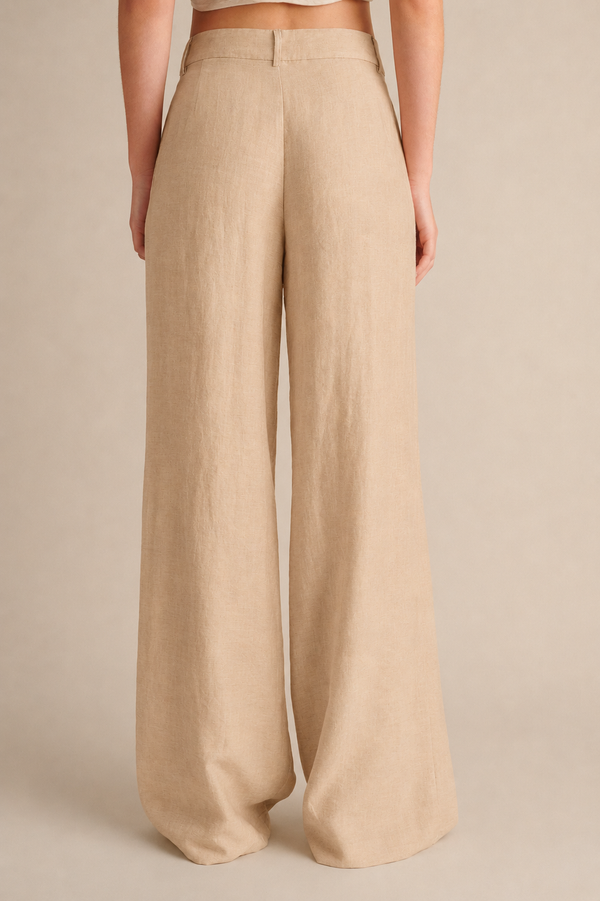 Wide Leg Pants Beige