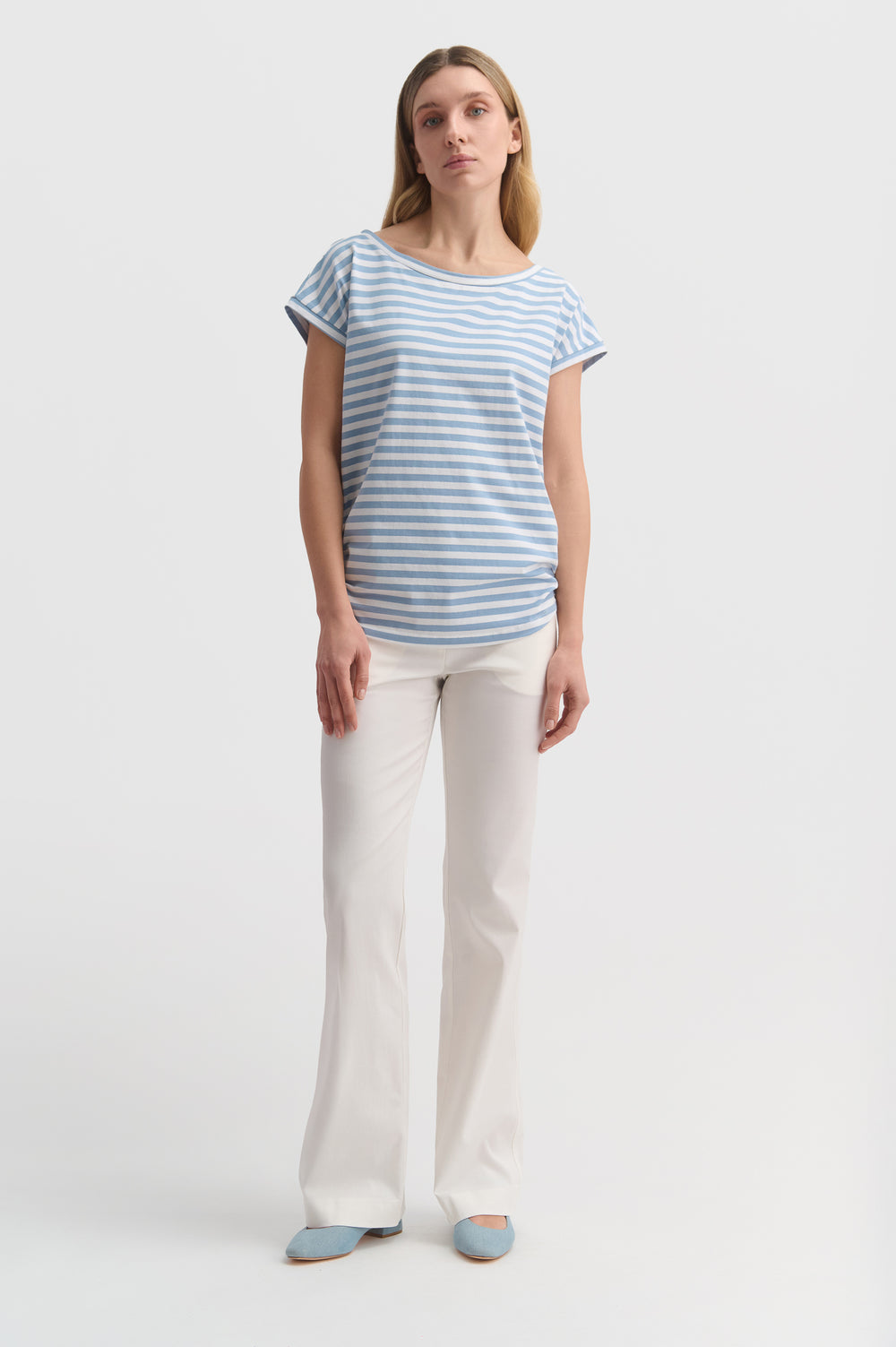 Striped T-shirt With Side Detail