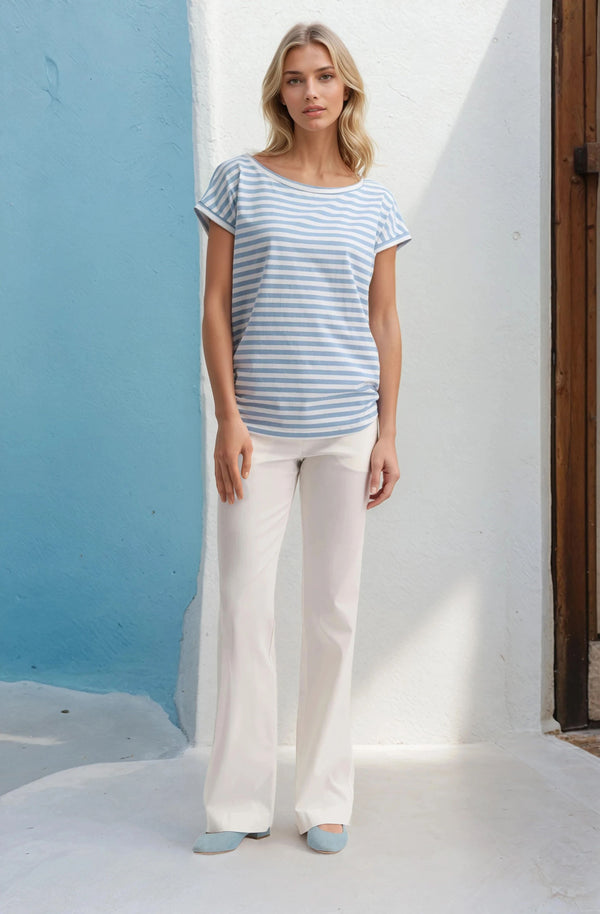 Striped T-shirt With Side Detail