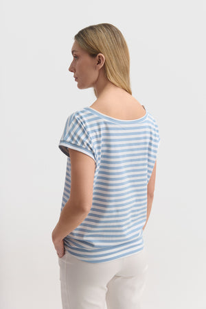 Striped T-shirt With Side Detail