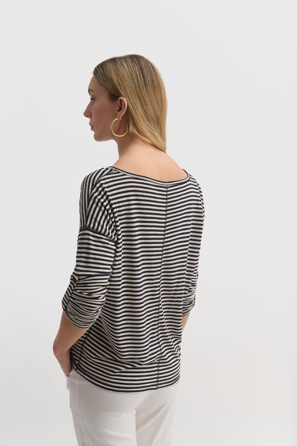 Striped Button Front Top