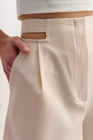 Cut-Out Waist Shorts