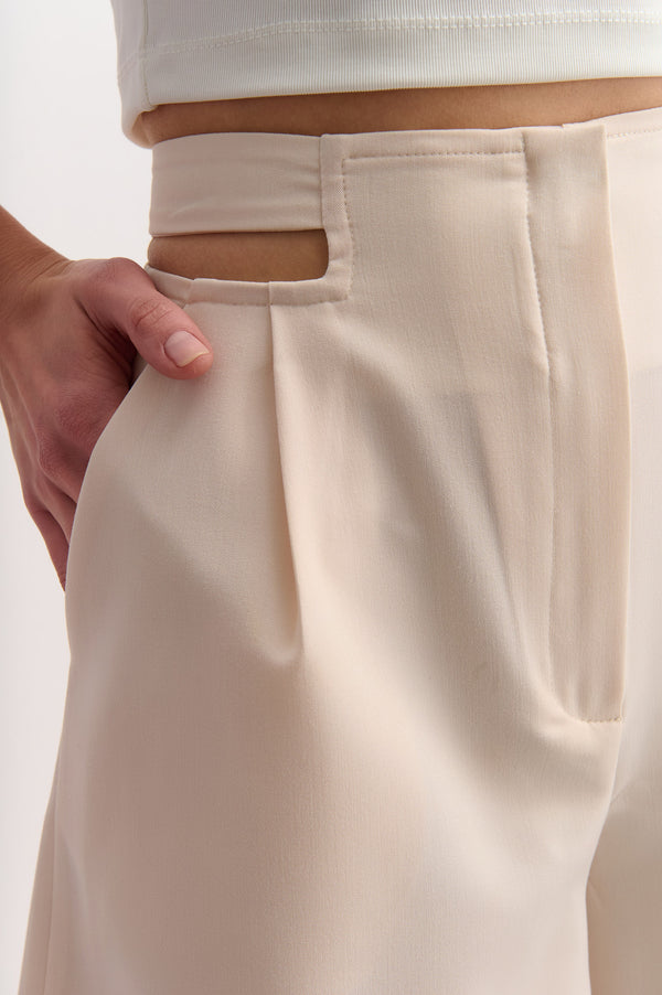 Cut-Out Waist Shorts