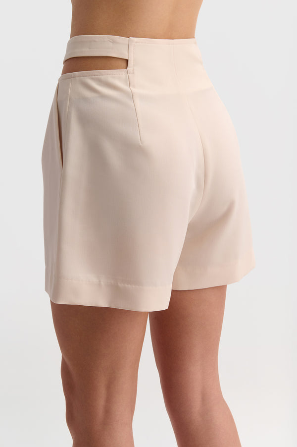Cut-Out Waist Shorts
