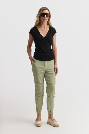 V-Neck Wrap-Style Top
