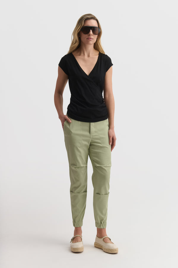 V-Neck Wrap-Style Top