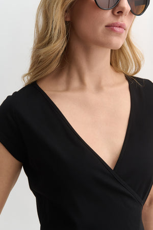 V-Neck Wrap-Style Top