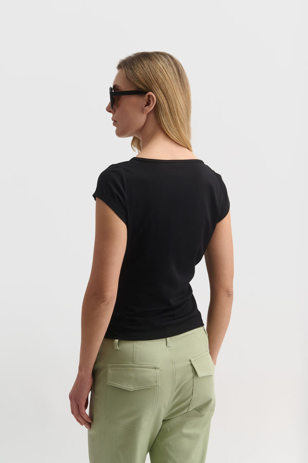V-Neck Wrap-Style Top