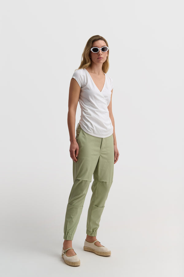 V-Neck Wrap-Style Top