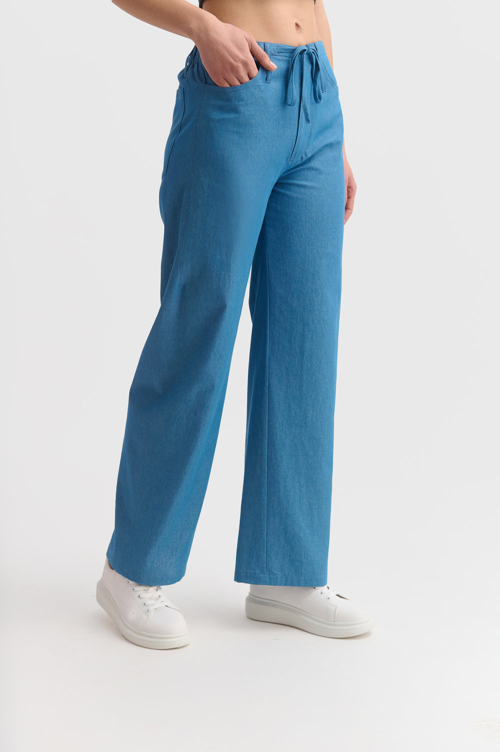 Denim Palazzo Pants