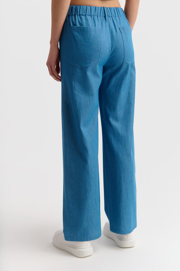 Denim Palazzo Pants