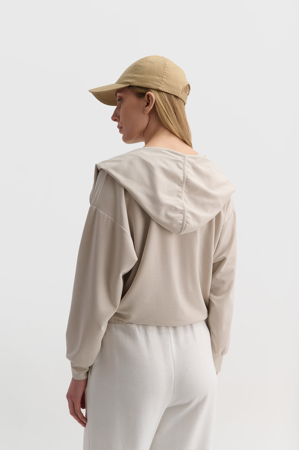 Hoodie Crossed Front Top