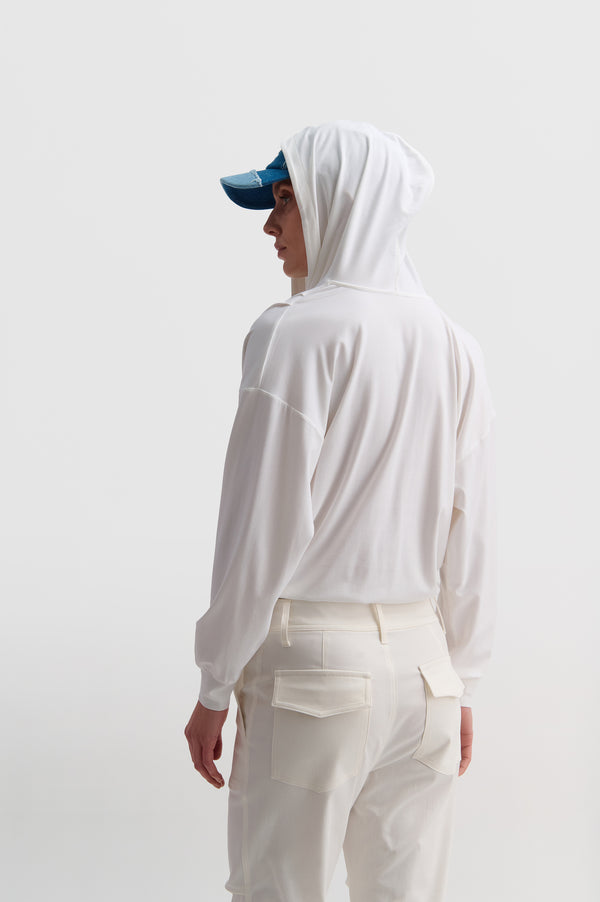 Hoodie Crossed Front Top