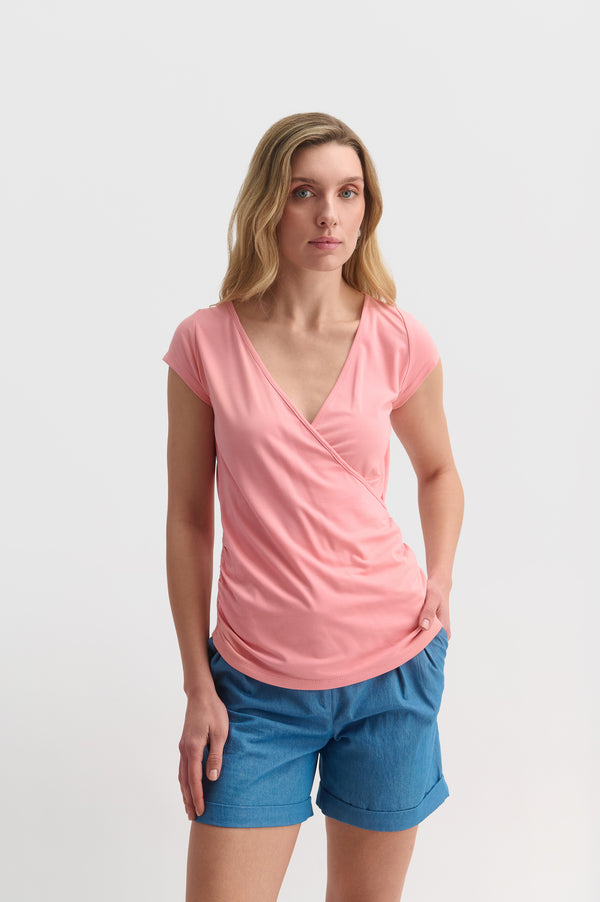 V-Neck Wrap-Style Top