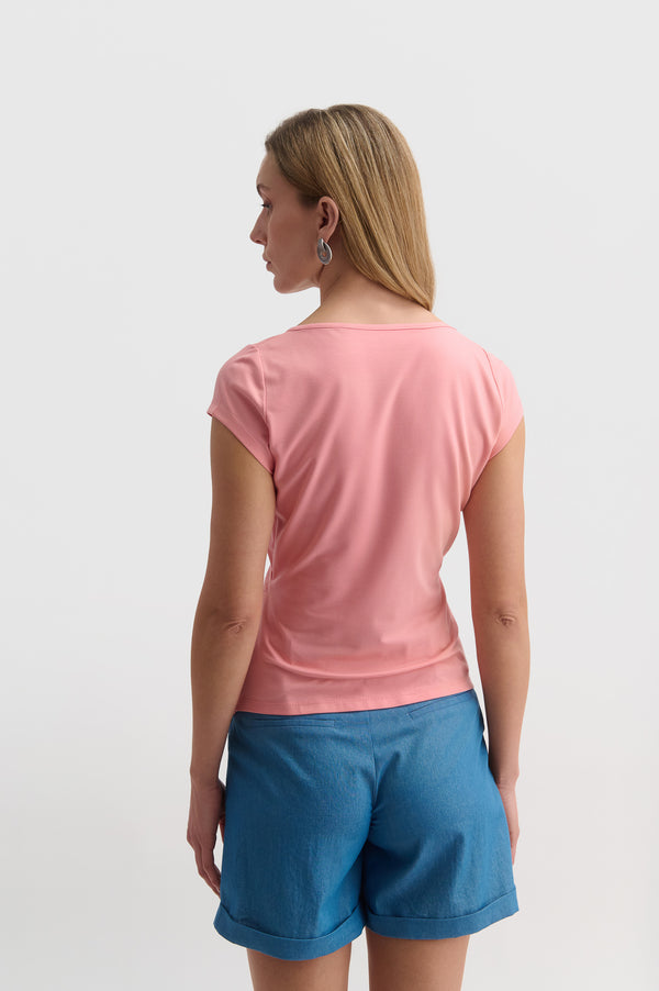 V-Neck Wrap-Style Top