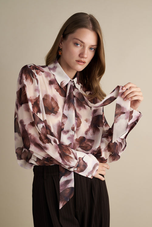 Winter Petal Shirt Brown
