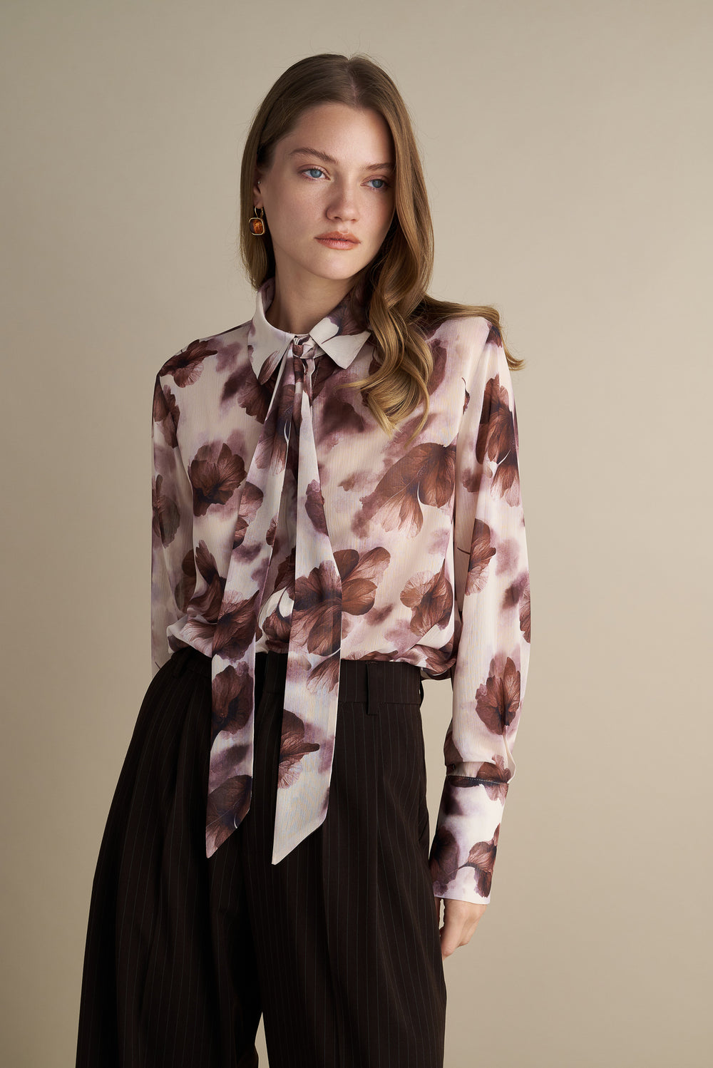 Winter Petal Shirt Brown