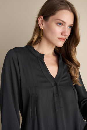 Mandarin Blouse Grey