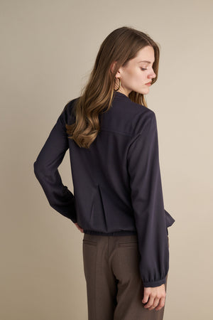 Mandarin Blouse Grey