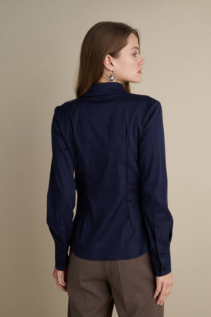 Fitted Rush Design Shirt Navy