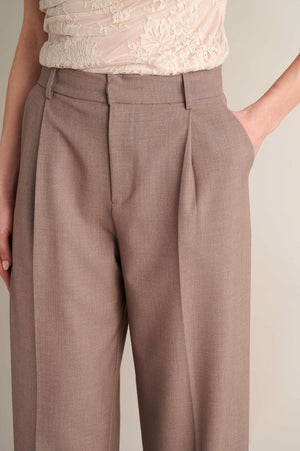 Wide Leg Trousers Taupe