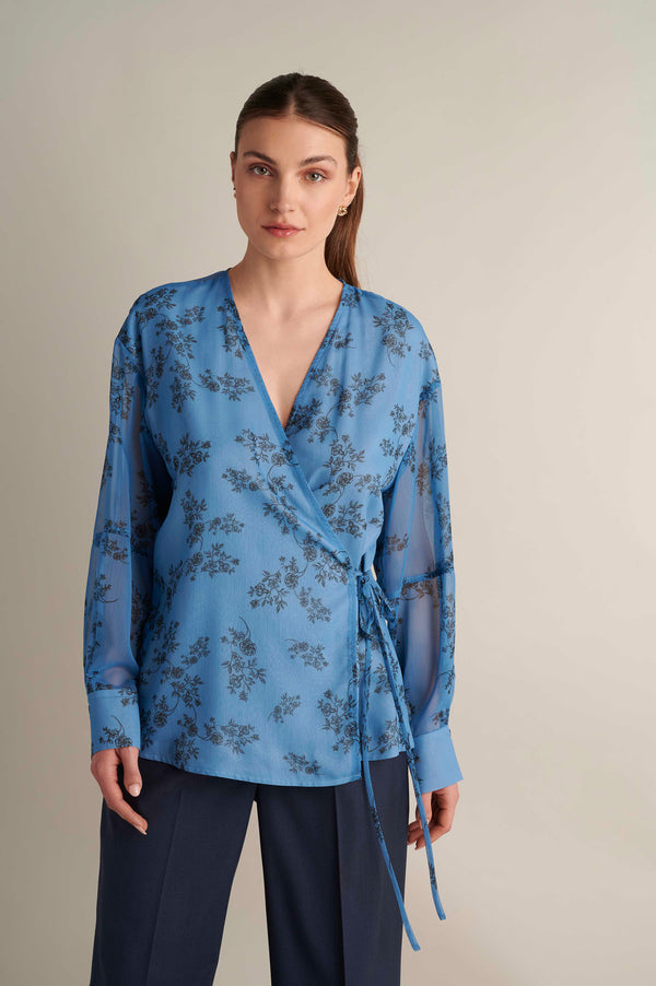 Rough Blue Wrap Shirt