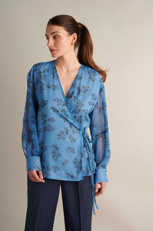 Rough Blue Wrap Shirt
